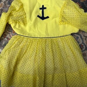 Yellow Polka Dot Kids Dress vintage with of Carolina dress. Two pieces